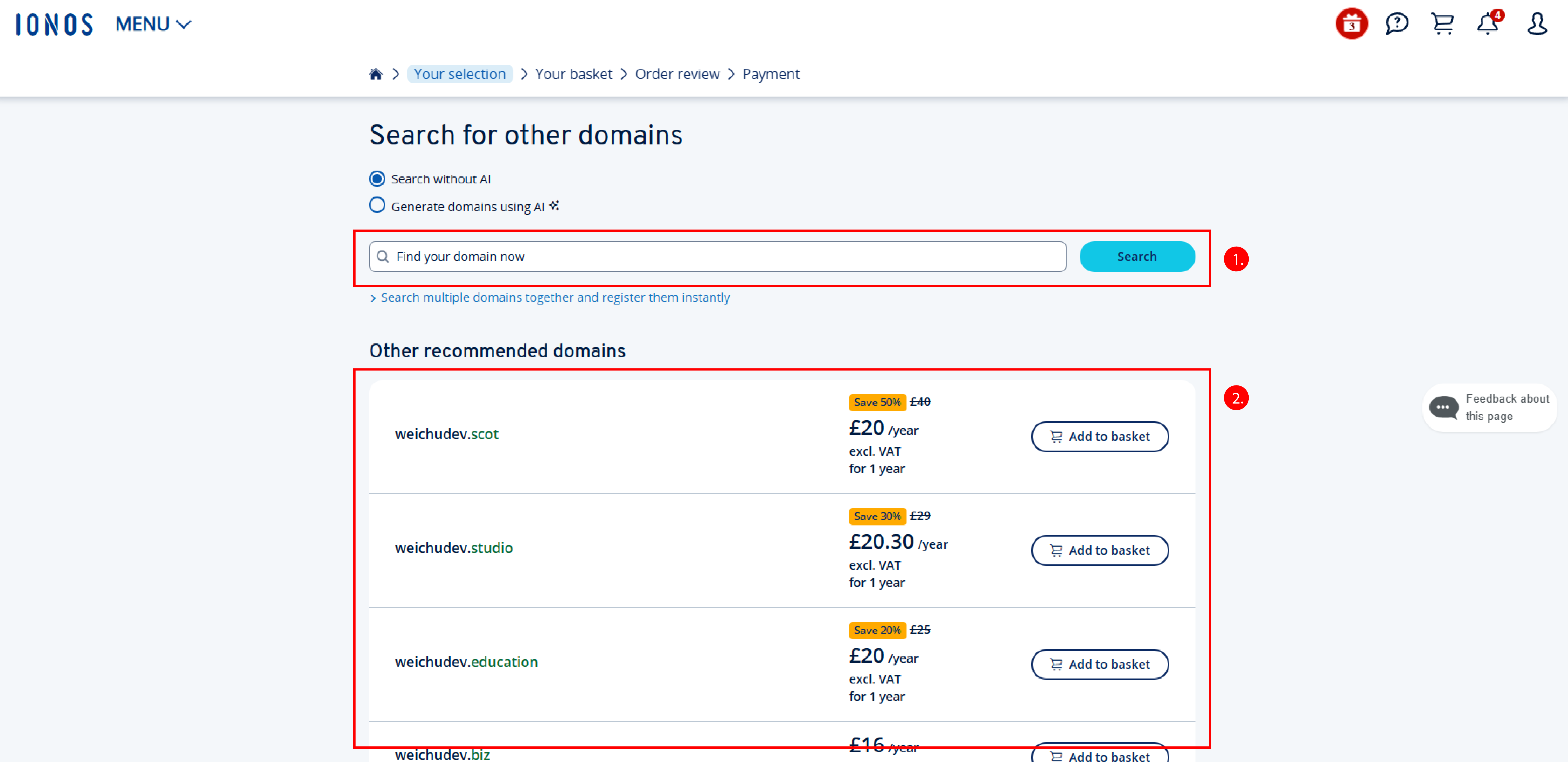 IONOS DNS